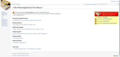 ♪ The Wiki Songbook for Free Music ♪