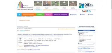 Documentation « eau et biodiversité »